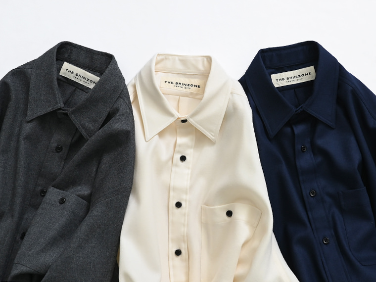 THE SHINZONE WOOL DADDY SHIRT F ベージュ WOOL DADDY SHIRT – Shinzone