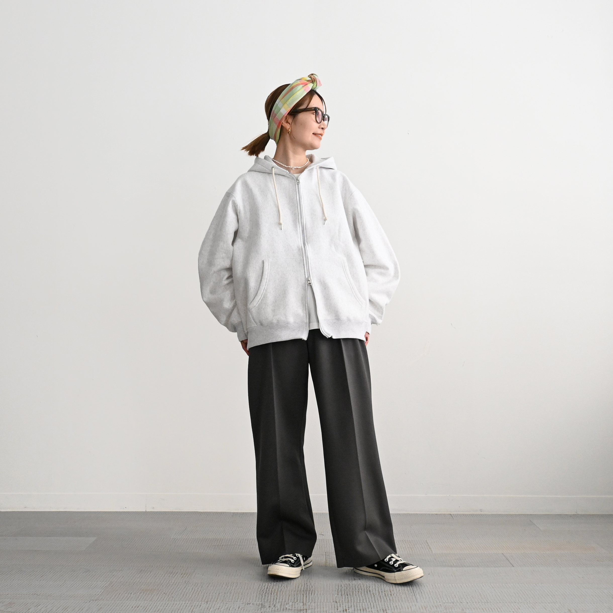 PHEENY(フィーニー) Athletic fleece zip up hoodie