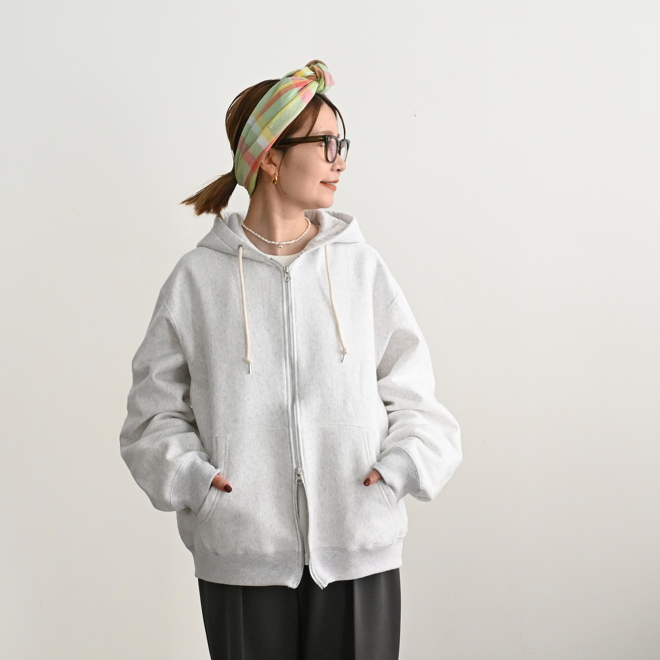 PHEENY(フィーニー) Athletic fleece zip up hoodie