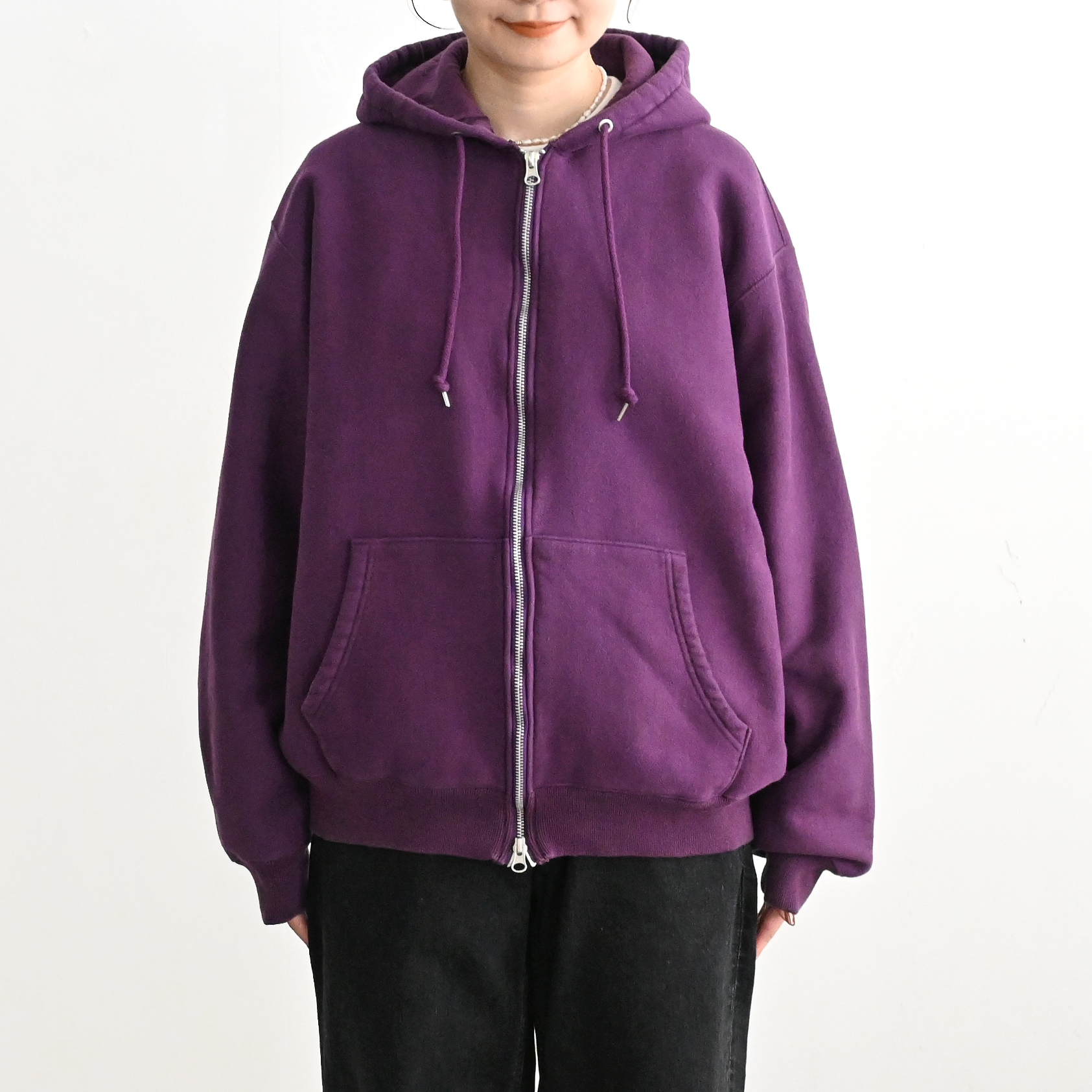 ＜PHEENY＞フリースフーディ Athletic fleece zip up hoodie-アスレチックフリースジップアップ
