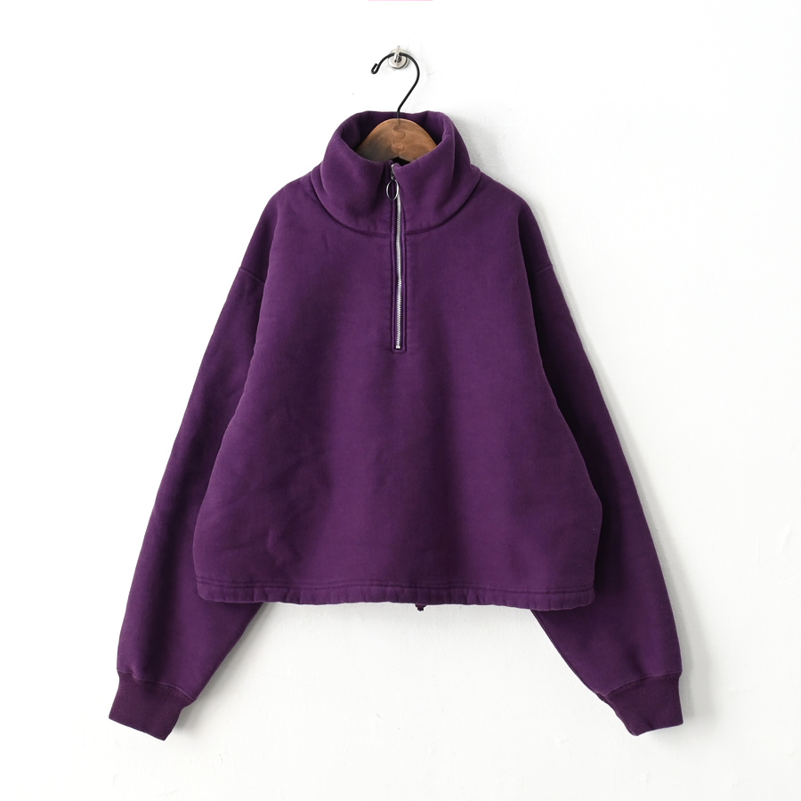 PHEENY(フィーニー) Athletic fleece half zip P/O short