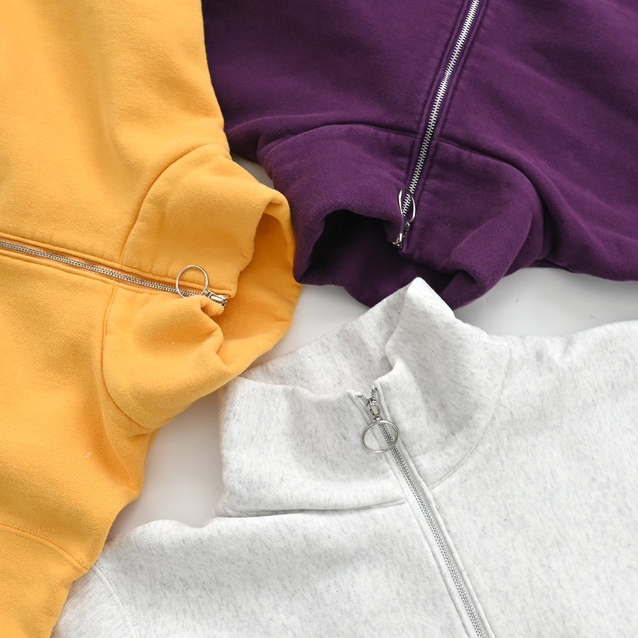 PHEENY フリースハーフジップP/O Athletic fleece half zip P/O short-アスレチックフリースハーフ