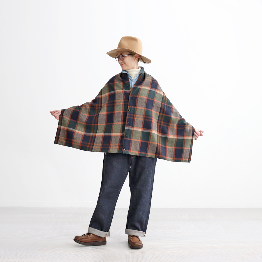 【美品】ENGINEERED GARMENTS ボタンショール クロッシェ 23FW】ENGINEERED GARMENTS エンジニアードガーメンツ Button Shawl