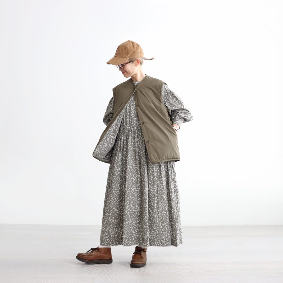 TOUJOURS (トゥジュー) Reversible Padded Utility Vest (リバーシブル