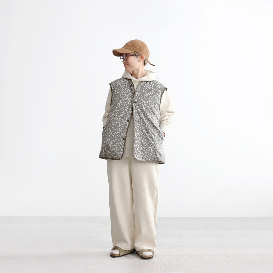 TOUJOURS (トゥジュー) Reversible Padded Utility Vest (リバーシブル