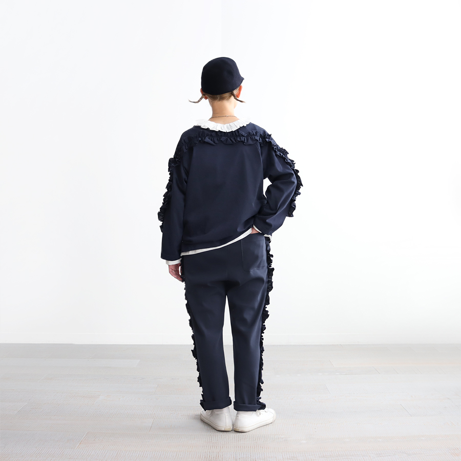 RhodolirioN (ロドリリオン) Swallow Frill Basque Shirt (天竺フリル