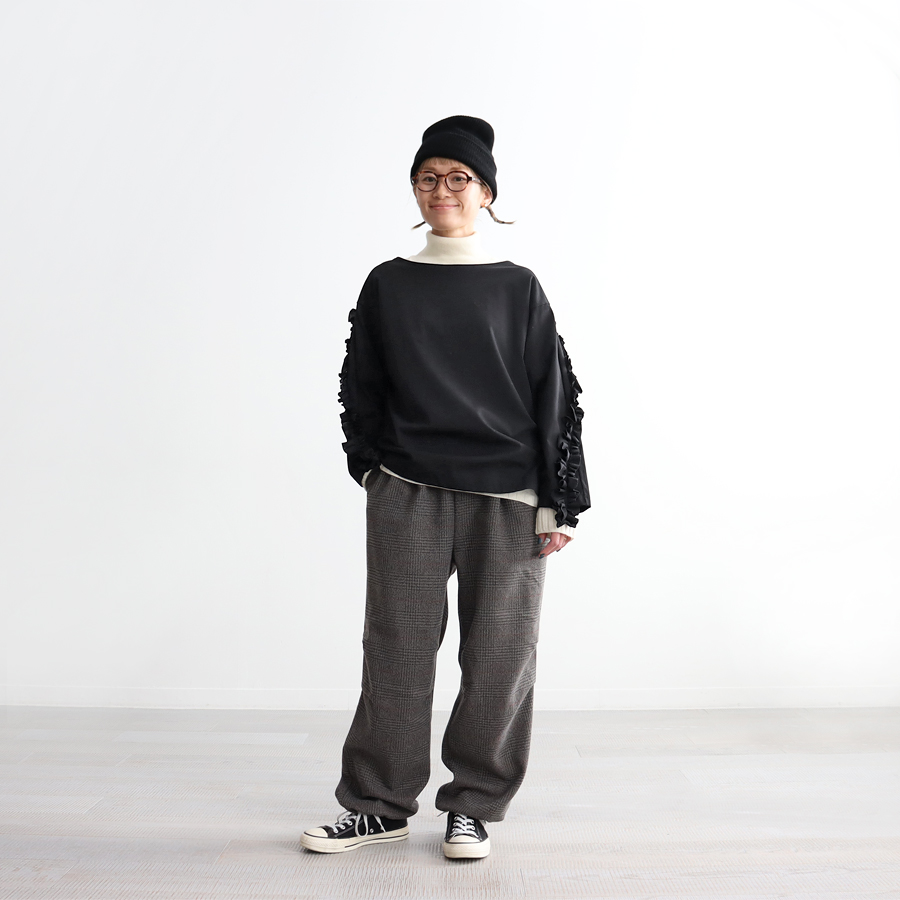 RhodolirioN (ロドリリオン) Swallow Frill Basque Shirt (天竺フリル