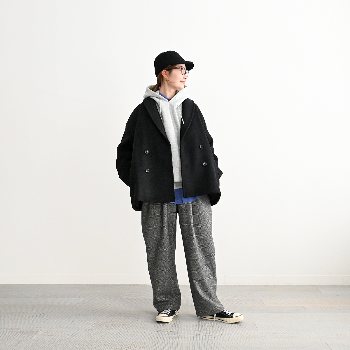 graphpaper グラフペーパー ショールカラーコート ネイビー サイズ1