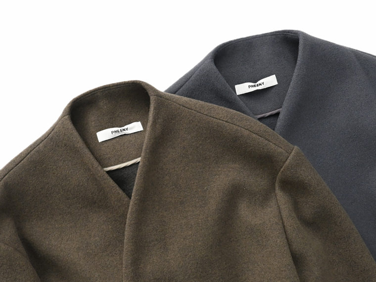 PHEENY(フィーニー) Needle rever stretch scarf coat