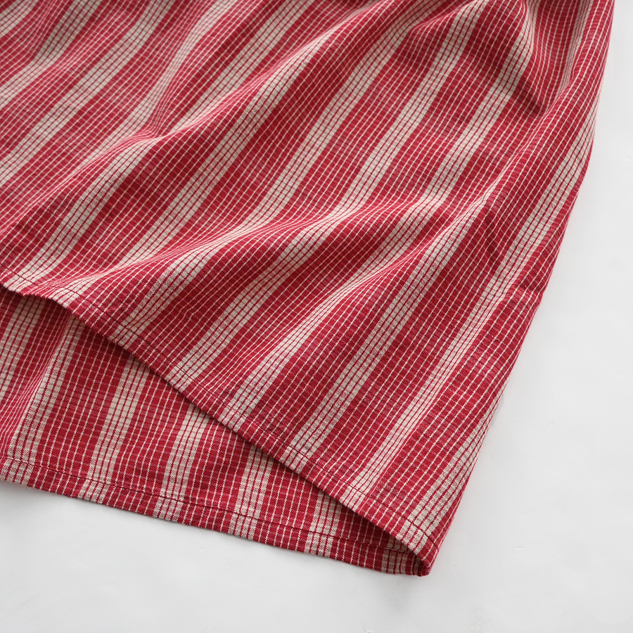 maison de soil (メゾンドソイル) チェック・バンドカラーシャツワンピース