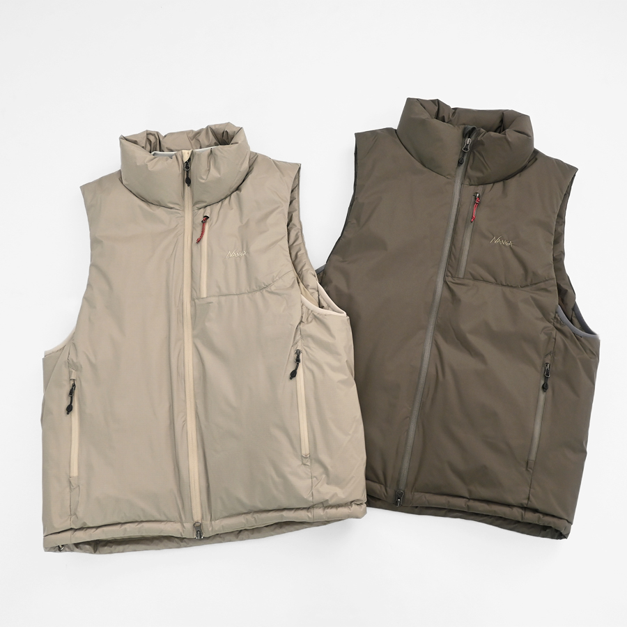 NANGA (ナンガ) AURORA TEX STAND COLLAR DOWN VEST (ダウンベスト