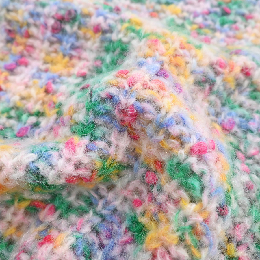 unfil (アンフィル) SUPERKID MOHAIR & COTTON NEP YARN RIBBED-KNIT