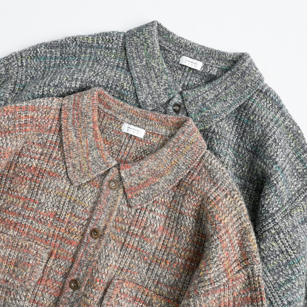 crepuscule (クレプスキュール) Rib Pattern Knit Jacket