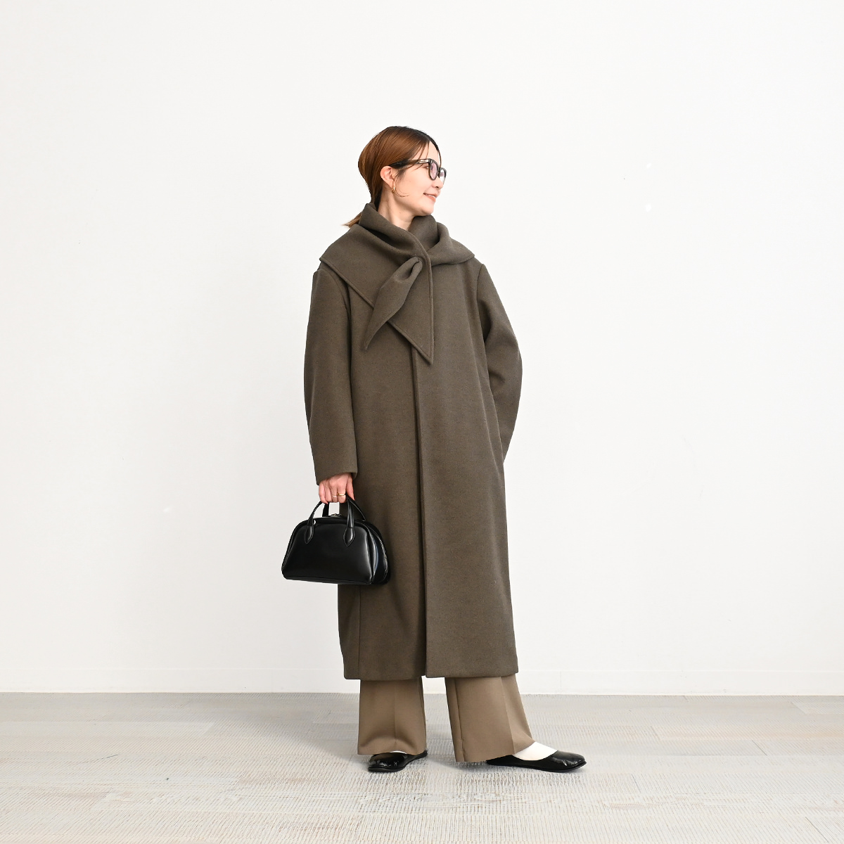 PHEENY(フィーニー) Needle rever stretch scarf coat