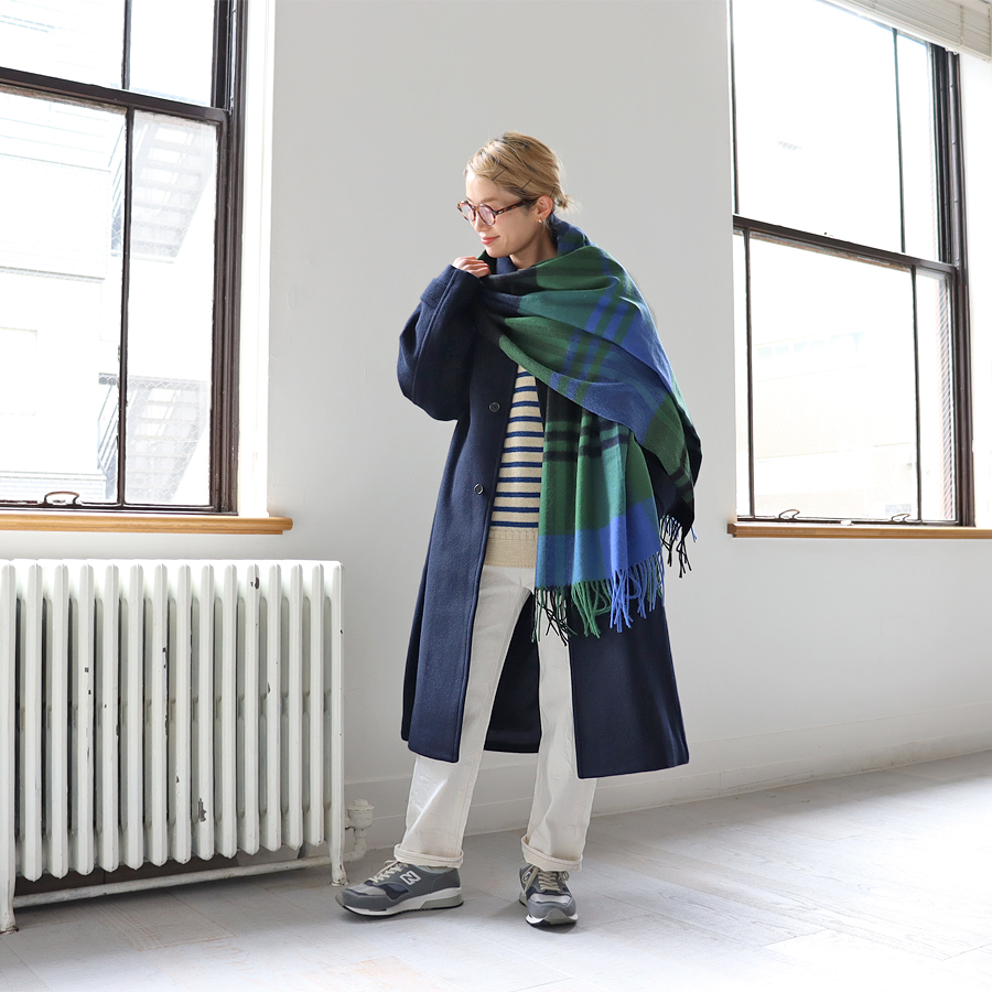 ONE FIFTH (ワンフィフス) ウールメルトン・ステンカラーコート