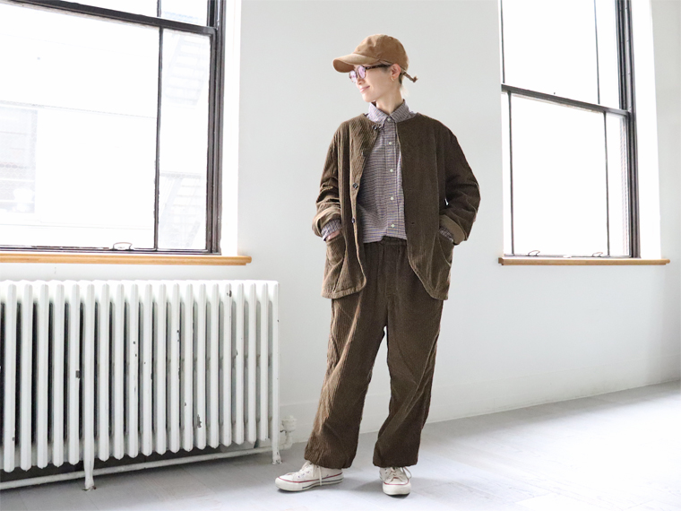 Vas-y Lentement  コーデュロイ イージーパンツ Vas-y Lentement (ヴァジーラントモン) コーデュロイ・イージーパンツ