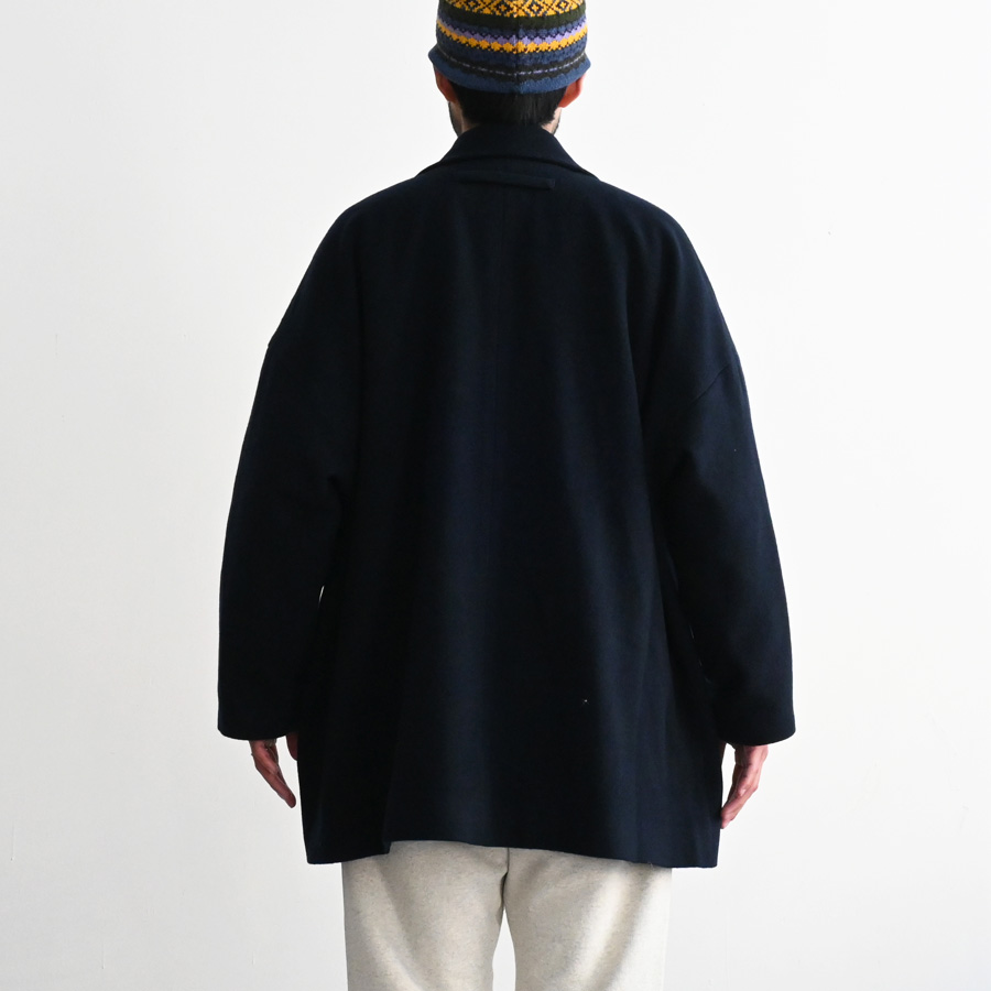 日本製/名作】ONE fifth ウールチェスターコート ネイビー L ワン