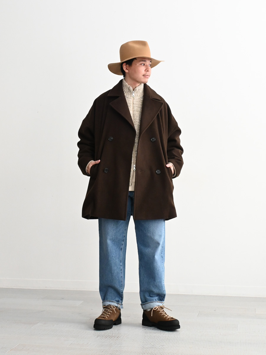 ONE FIFTH (ワンフィフス) ウールメルトン・ダブルコート