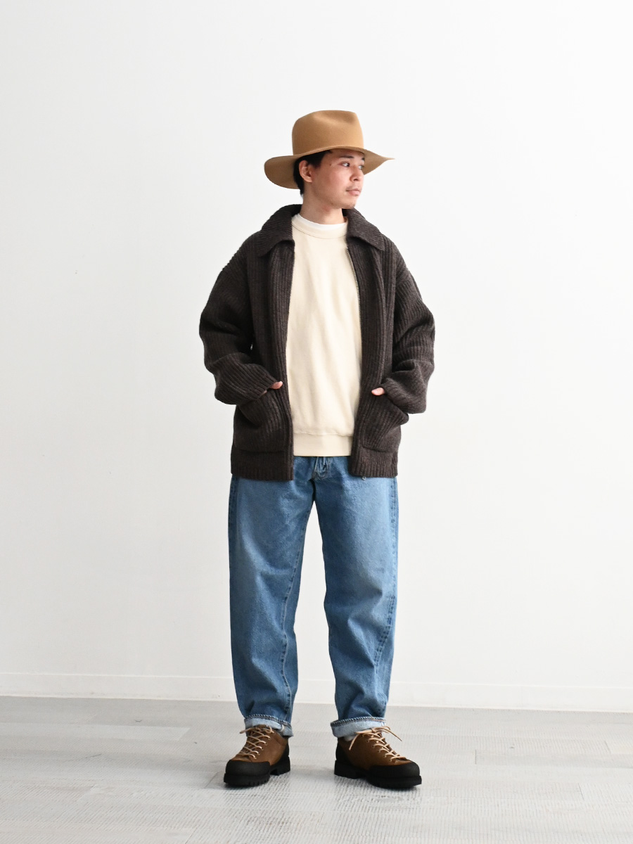 KAPTAIN SUNSHINE 5P Zipper Front Denim Pants -Vintage Wash