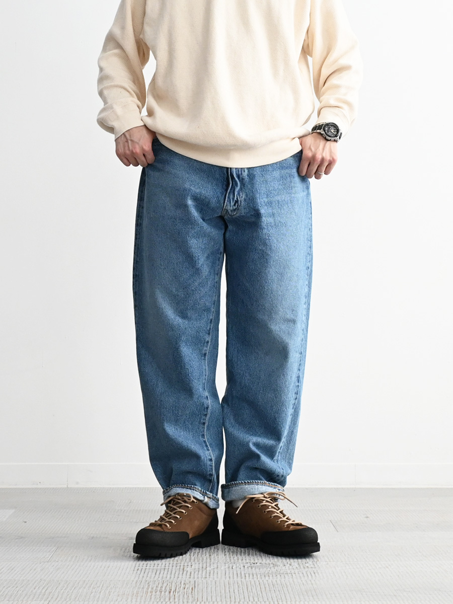 KAPTAIN SUNSHINE 5P Zipper Front Denim Pants -Vintage Wash