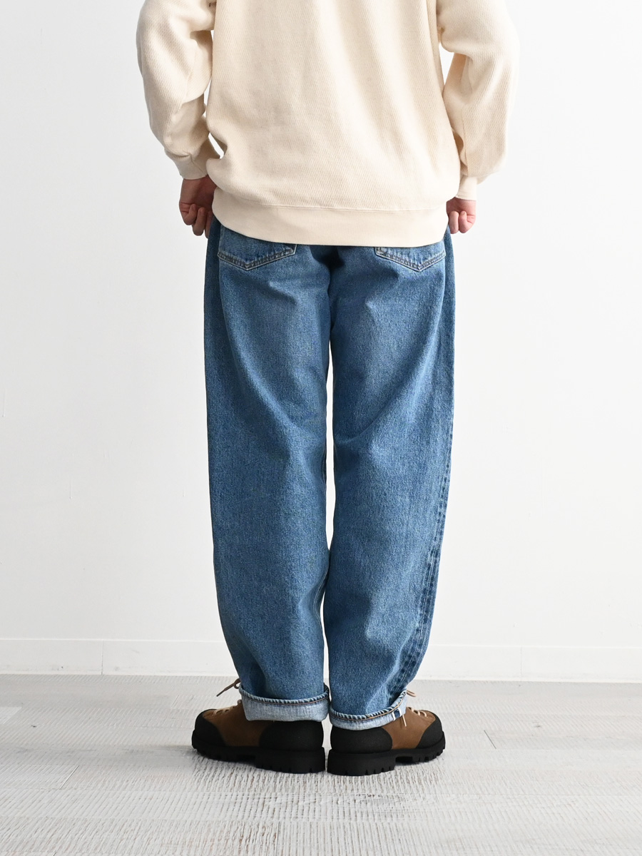 KAPTAIN SUNSHINE 5P Zipper Front Denim Pants -Vintage Wash