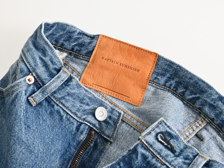 KAPTAIN SUNSHINE 5P Zipper Front Denim Pants -Vintage Wash