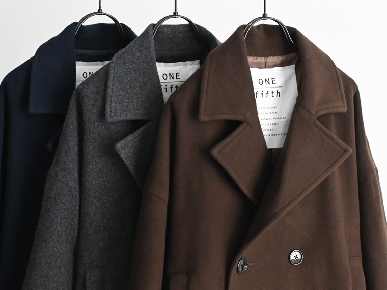 ONE FIFTH (ワンフィフス) ウールメルトン・ダブルコート