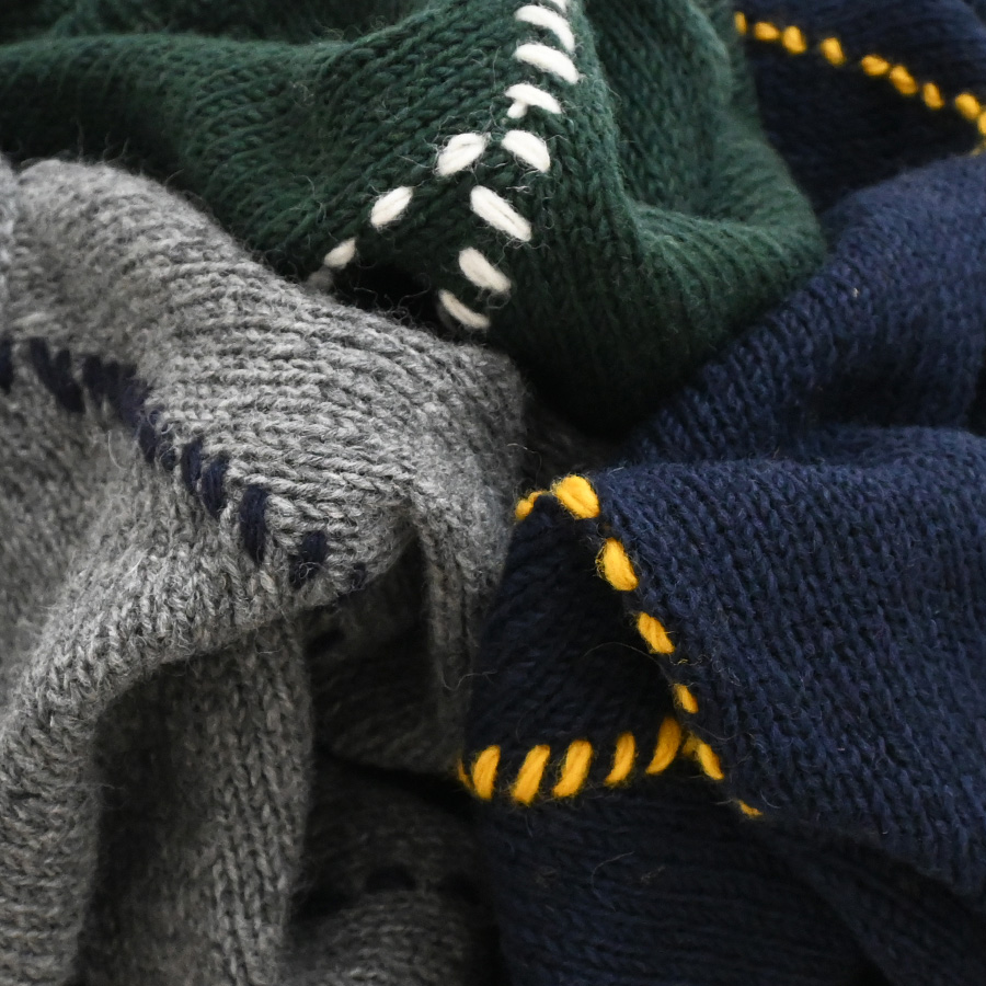 ONE FIFTH(ワンフィフス) HANDKNIT RAGLAN STITCH CREW -ナイモノねだり