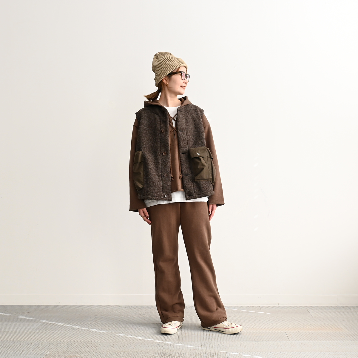 Ohh! (オー) レースアップ・スウェットパーカー