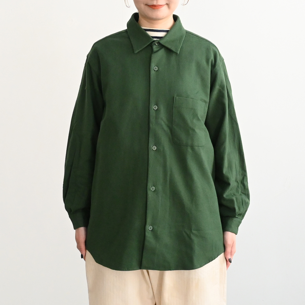 YAECA (ヤエカ） Button Shirt Wide (12052102)