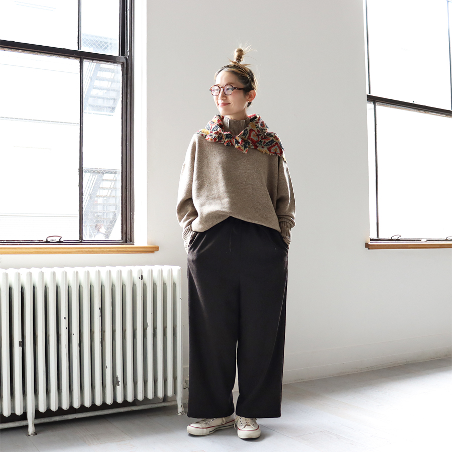 SOIL (ソイル) フラワープリント・ウールストール