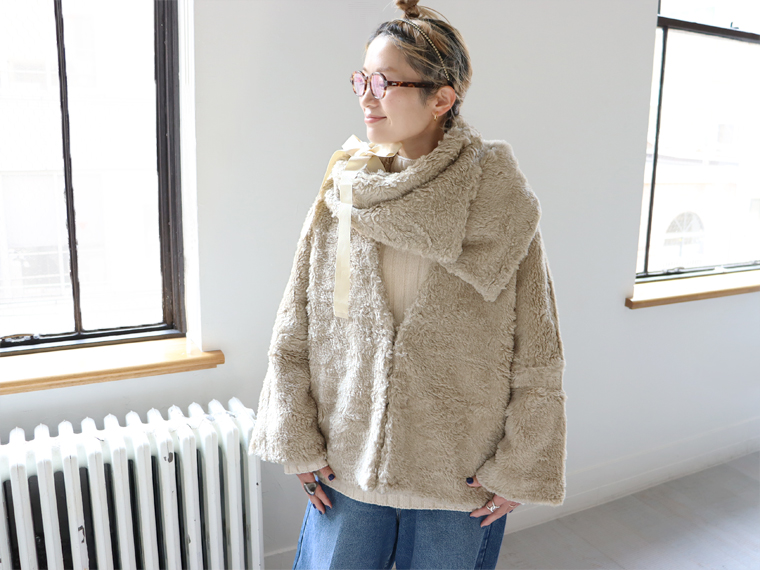 Veritecoeur (ヴェリテクール) リネンウール・ショールジャケット