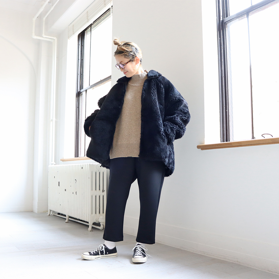 ECO FUR JACKET ネイビー Needles (ニードルズ) Fur Jacket（エコファージャケット）