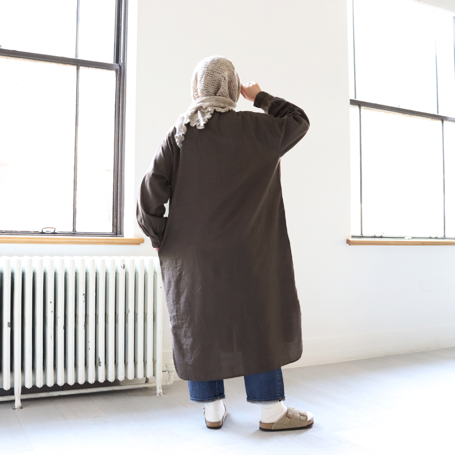 maison de soil (メゾンドソイル) フリルカラーシャツワンピース