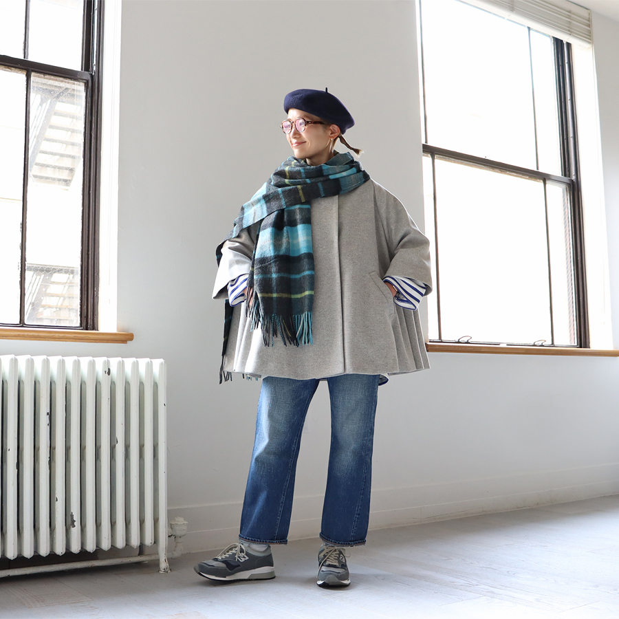 TWEEDMILL (ツイードミル) チェック柄大判ストール