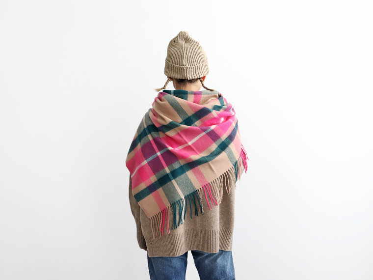 TWEEDMILL (ツイードミル) チェック柄大判ストール