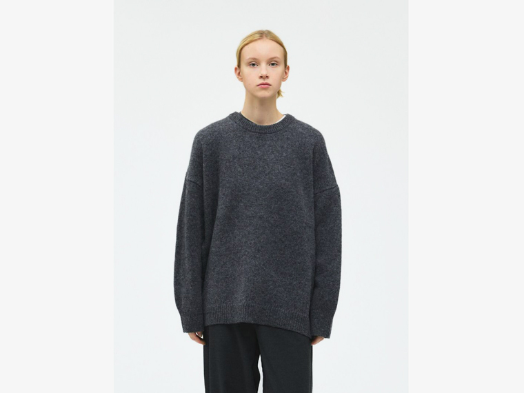 mizuiro ind (ミズイロインド) クルーネック・ワイドセーター