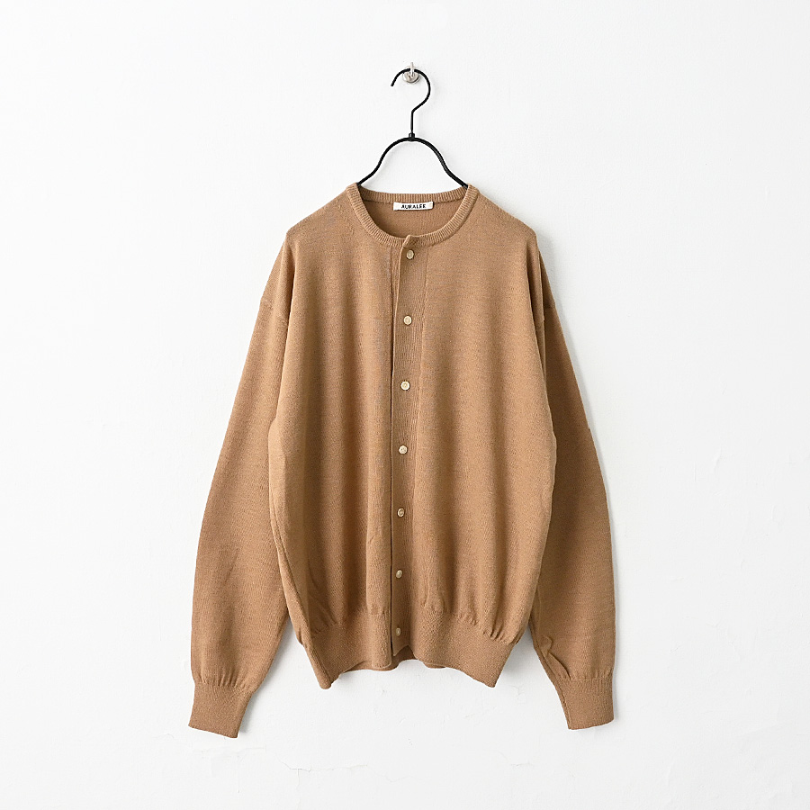 AURALEE (オーラリー) CASHMERE HARD TWIST KNIT CARDIGAN