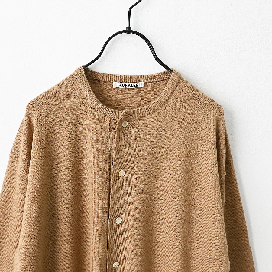 AURALEE (オーラリー) CASHMERE HARD TWIST KNIT CARDIGAN