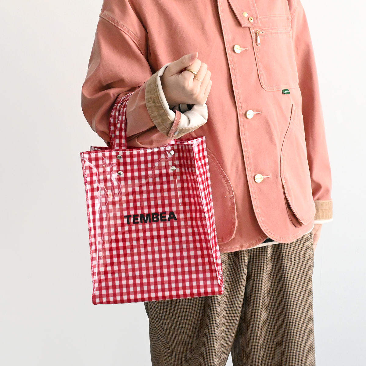TEMBEA(テンベア) PAPER TOTE SMALL GINGHAM