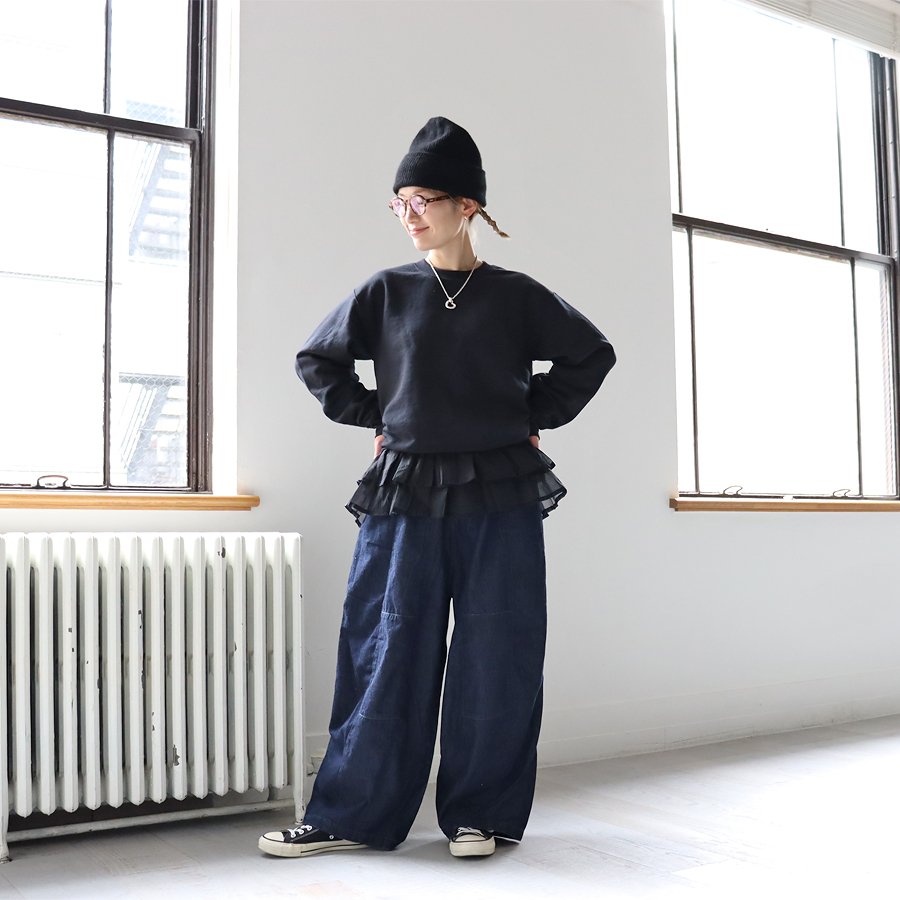 dahl'ia (ダリア) 裾フリル・リメイクスウェット (全3色)