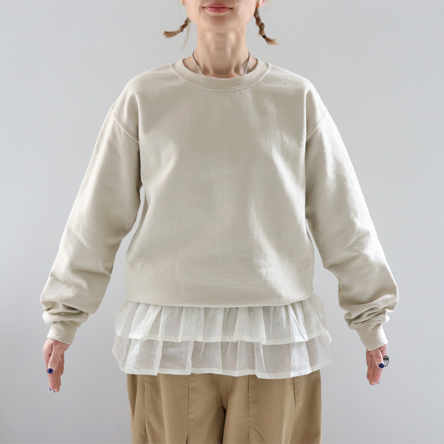 dahl'ia (ダリア) 裾フリル・リメイクスウェット (全3色)