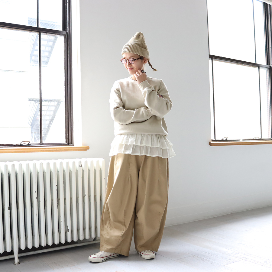 dahl'ia (ダリア) 裾フリル・リメイクスウェット (全3色)