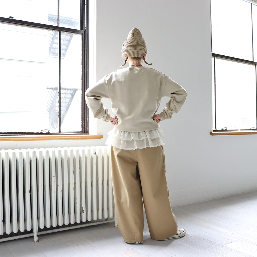 dahl'ia (ダリア) 裾フリル・リメイクスウェット (全3色)