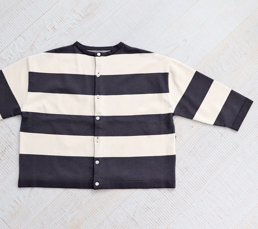 maillot (マイヨ) ワイドボーダー・2wayカーディガン