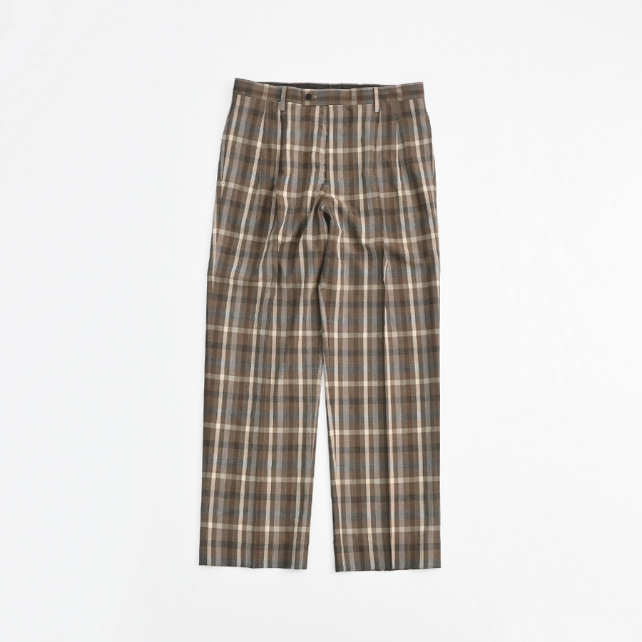AURALEE (オーラリー) SUPER FINE TROPICAL WOOL CHECK TWO-TUCK SLACKS