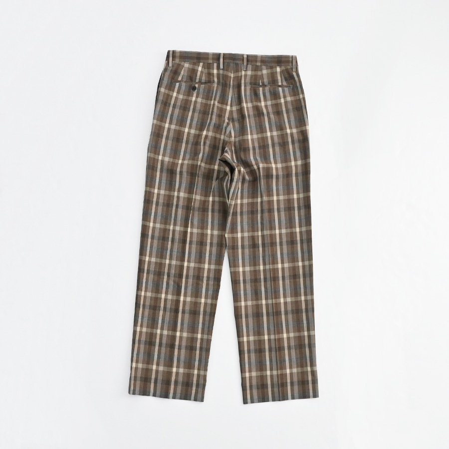 AURALEE (オーラリー) SUPER FINE TROPICAL WOOL CHECK TWO-TUCK SLACKS