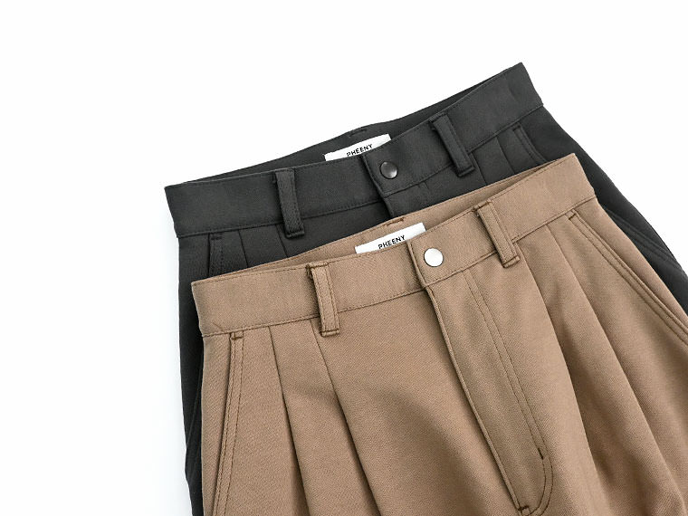 PHEENY(フィーニー) Hard Compact French Terry Wide Pants