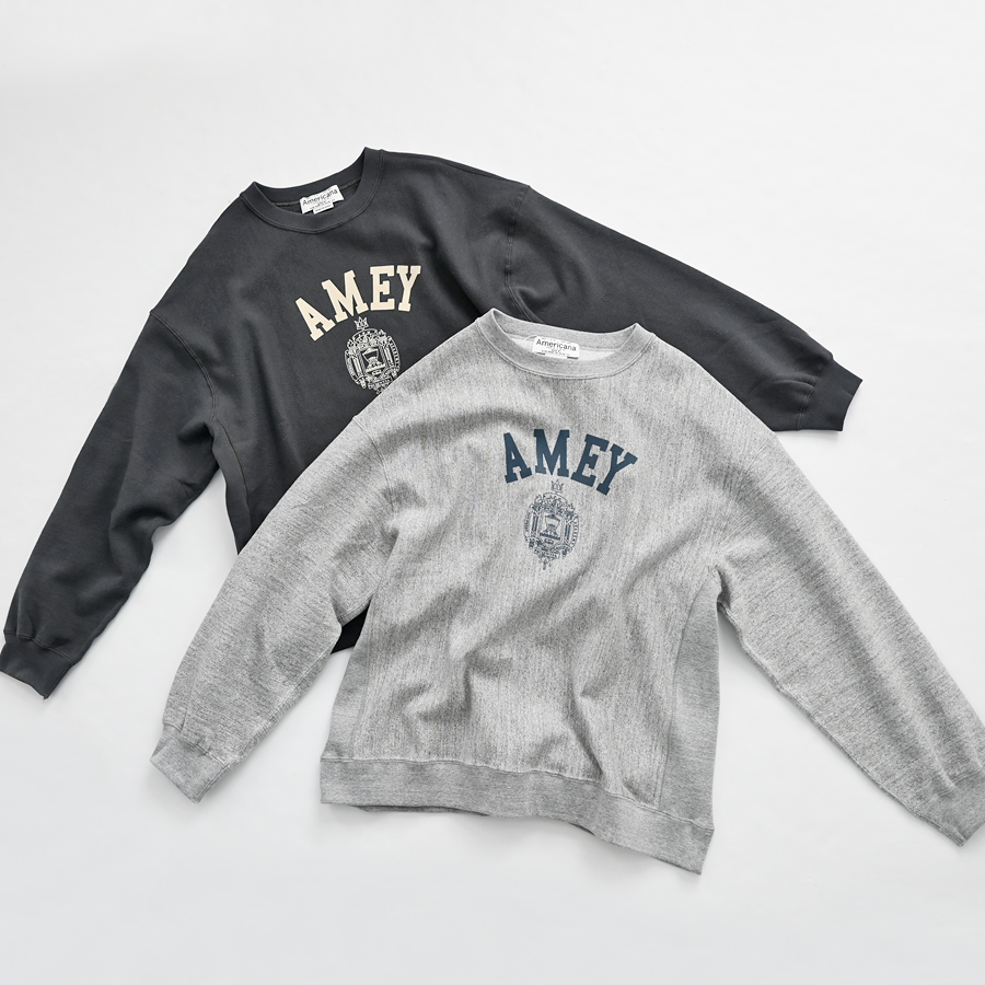 Americana (アメリカーナ) リバースウィーブ・スウェットクルー (AMEY)