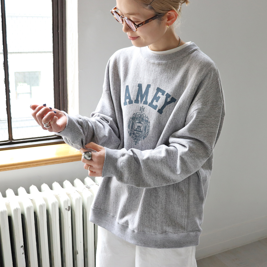 Americana (アメリカーナ) リバースウィーブ・スウェットクルー (AMEY)